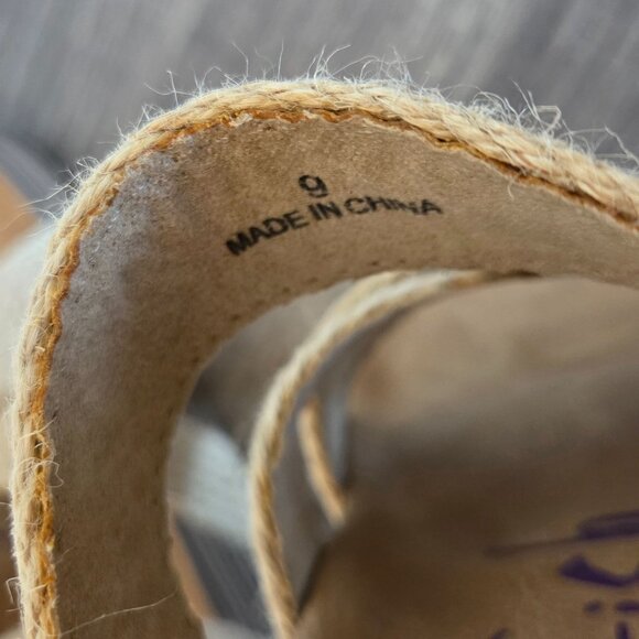 Blowfish Miri Platform Slide Sandals Natural Jute Woven Straps Women's 9 Beachy - Picture 8 of 10